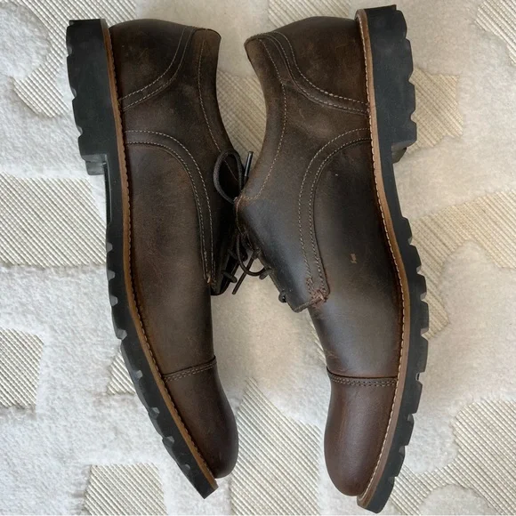 Rockport Trutech Brown Leather Cap Toe Oxford Casual Lace Shoes Mens Size 10.5 M - Picture 5 of 16